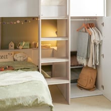Oslo Convertible Single Bunk Bed with Wardrobe